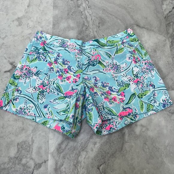 Lilly Pulitzer Ocean View Short Sway‎ This Way Pull On Shorts Size XS Xsmall - Picture 1 of 5